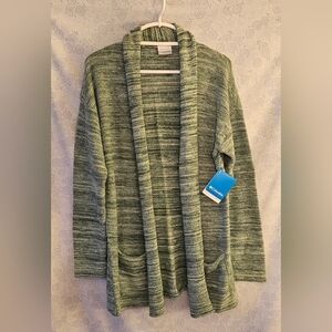 Columbia Women's Cardigan Sweater ~ Large/ Green- Blue NWTs